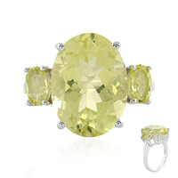 Anello in argento con Quarzo Limone