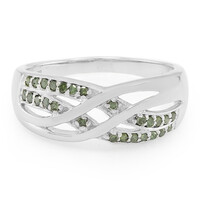 Anello placcato in platino con Diamante Fancy