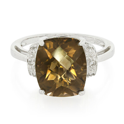 Anello in argento con Quarzo Fumè