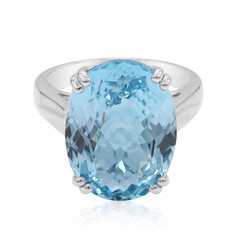 Anello in argento con Topazio Blu Cielo