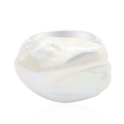 Anello in argento con Perla di Acqua Dolce (TPC)