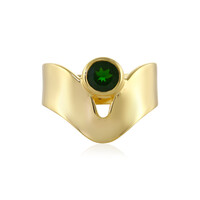 Anello in argento con Diopside Russo