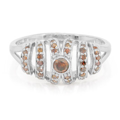 Anello placcato in platino con Diamante Fancy