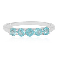 Anello in argento con Apatite Blu
