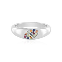Anello in argento con Zaffiro Fancy (Adela Silber)
