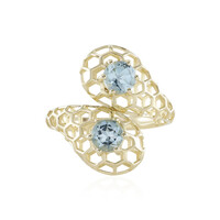 Anello in oro con Acquamarina AAA (Ornaments by de Melo)