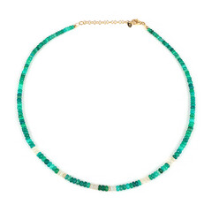 Collana in argento con Opale Verde dell'Etiopia