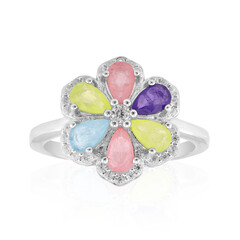 Anello in argento con Quarzo rosa pastello