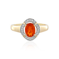 Anello in oro con Opale Ciliegia