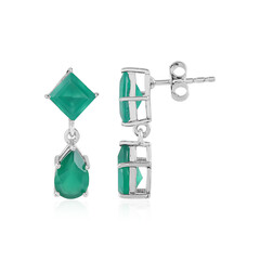 Orecchini in argento con Onice Verde