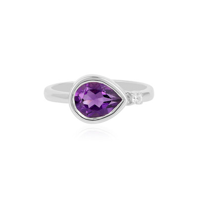 Anello in argento con Ametista Siberiana