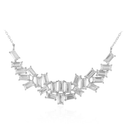 Collana in argento con Topazio Bianco