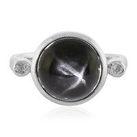 Anello in argento con Diopside Stellato d'India