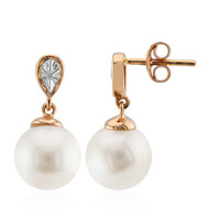 Orecchini in oro con Perla d'Acqua Dolce Bianca (TPC)