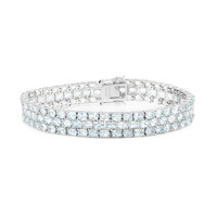 Bracciale in argento con Topazio Blu Cielo