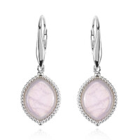 Orecchini in argento con Quarzo Rosa