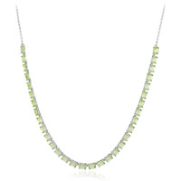 Collana in argento con Peridoto della Birmania