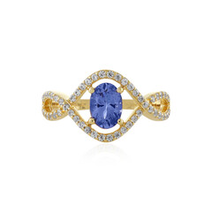 Anello in oro con Tanzanite (non riscaldata)