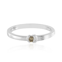 Anello in argento con Diamante Champagne I3