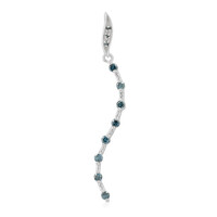 Ciondolo placcato in platino con Diamante Fancy