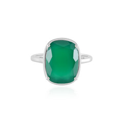 Anello in argento con Onice Verde