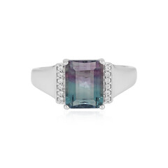 Anello in argento con Fluorite Bicolore