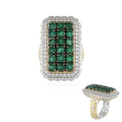 Anello in argento con Smeraldo Zambia (Gems en Vogue)