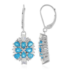 Orecchini in argento con Apatite Blu Neon