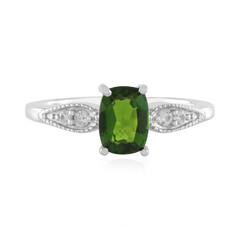Anello in argento con Diopside Russo