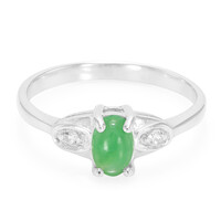 Anello in argento con Crisoprasio Imperiale
