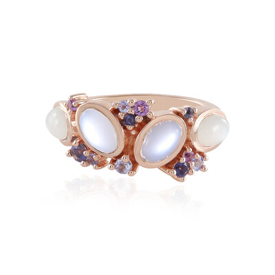 Anello in argento con Pietra di Luna Bianca (KM by Juwelo)