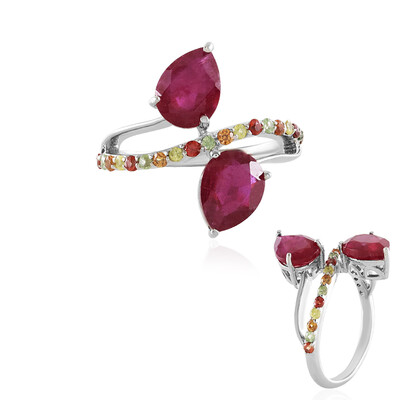 Anello in argento con Rubino del Madagascar