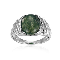 Anello in argento con Agata Muschiata
