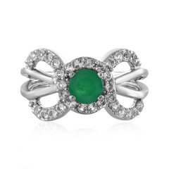 Anello in argento con Smeraldo Brasiliano