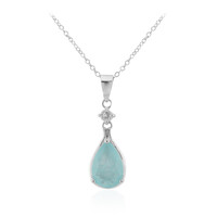 Collana in argento con Quarzo blu pastello