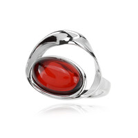 Anello in argento con Ambra Rossa Colombiana