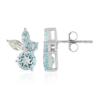 Orecchini in argento con Topazio Blu Cielo