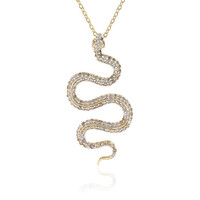 Collana in argento con Diamante Cioccolato I2
