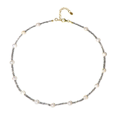 Collana in argento con Perla d'Acqua Dolce Bianca