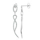 Orecchini placcati in platino con Diamante Fancy