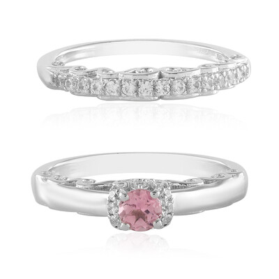 Anello in argento con Tormalina Rosa Nigeriana