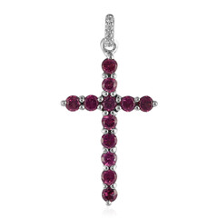 Ciondolo in argento con Rodolite