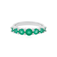 Anello in argento con Onice Verde