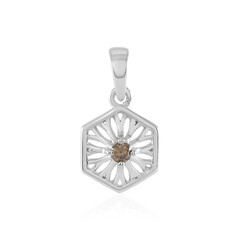 Ciondolo in argento con Diamante Champagne I2