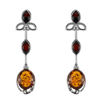 Orecchini in argento con Ambra Baltica