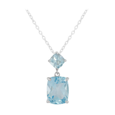 Collana in argento con Topazio Blu Cielo