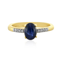 Anello in argento con Zaffiro Stellato Blu