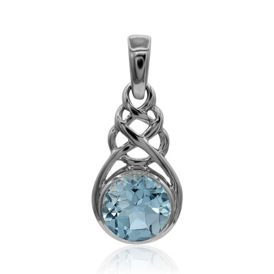 Ciondolo in argento con Topazio Blu Cielo