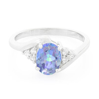 Anello in argento con Topazio Mistico Blu