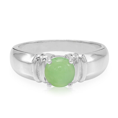 Anello da uomo in argento con Crisoprasio Imperiale